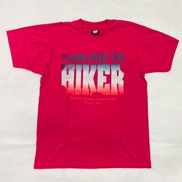 Vintage Single Stitch “Please Feed The Hiker” Hiking Tee - Picture 1 of 6